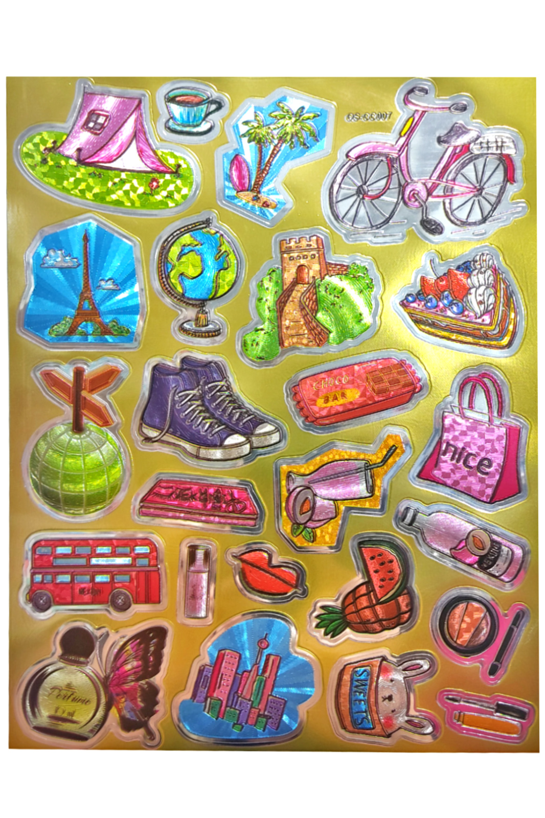 Metalik Sticker Stiker Defter Planlayıcı Etiket (QS007)-25x20 cm-