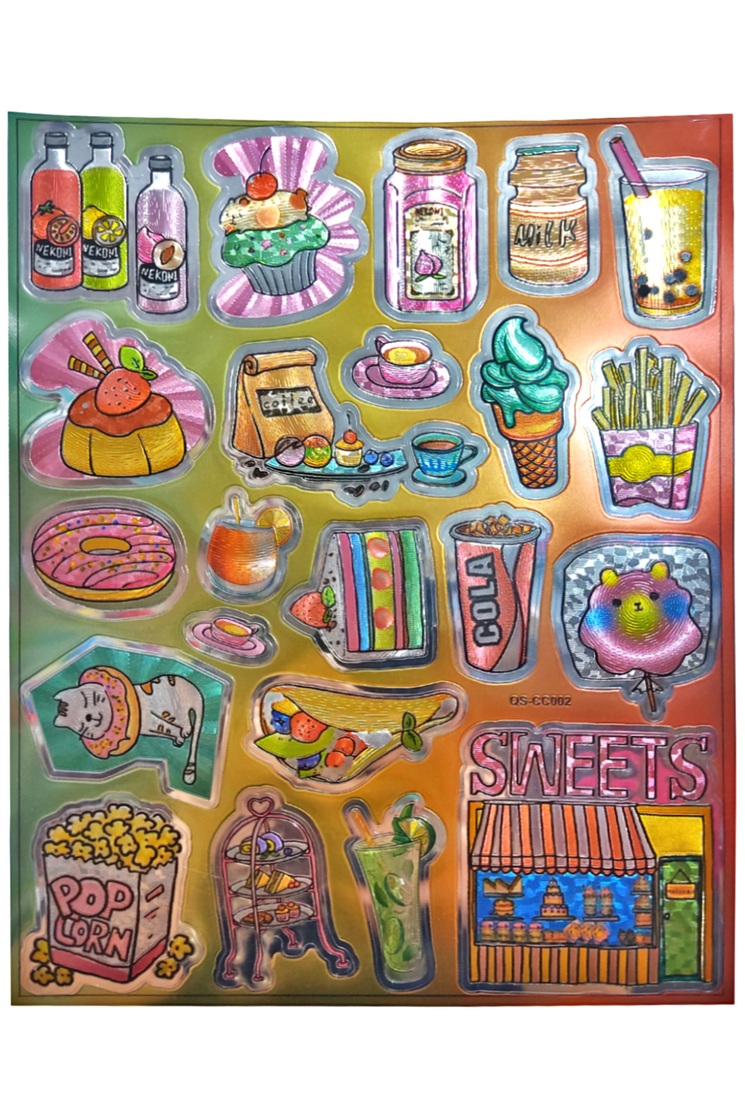 Metalik Sticker Stiker Defter Planlayıcı Etiket (QS002)-25x20 cm-
