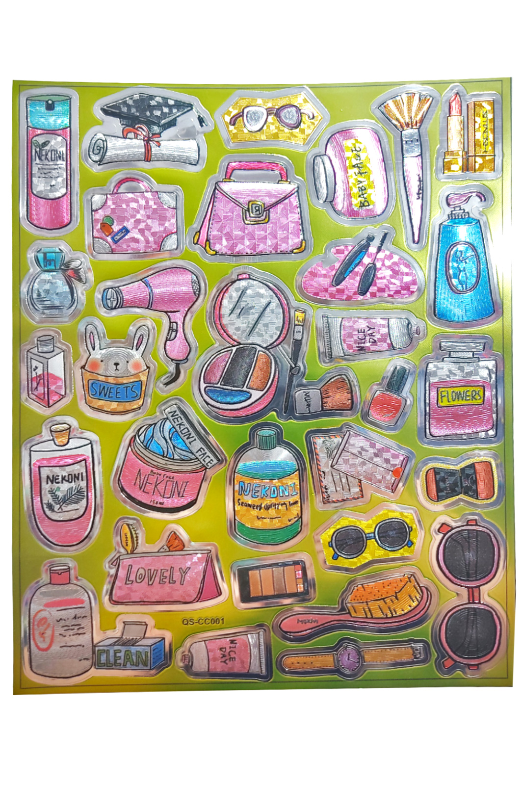 Metalik Sticker Stiker Defter Planlayıcı Etiket (QS001)-25x20 cm-