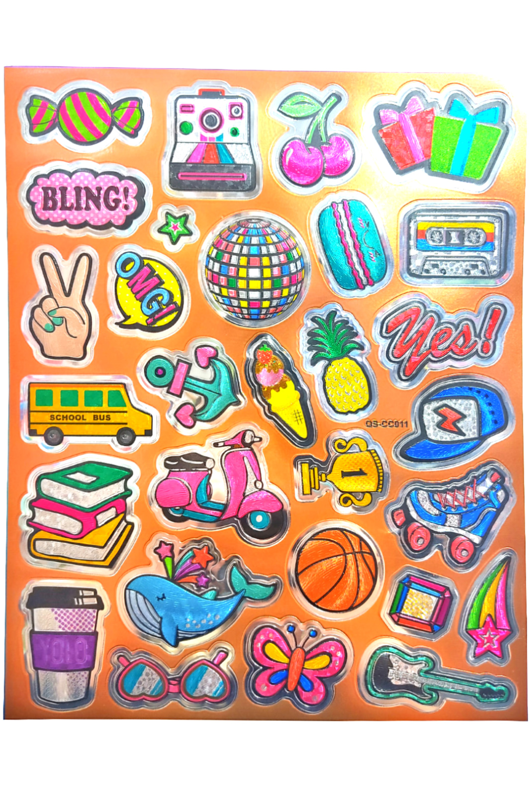 Metalik Sticker Stiker Defter Planlayıcı Etiket (QS011)-25x20 cm-