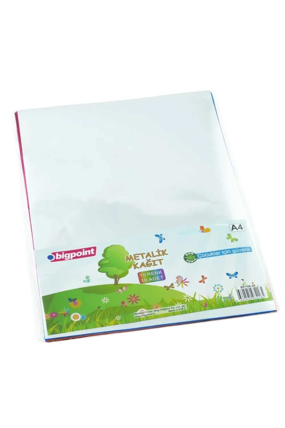 Metalik(Aynalı) Kağıt A4 Karışık 10 Renk - 80 Gram