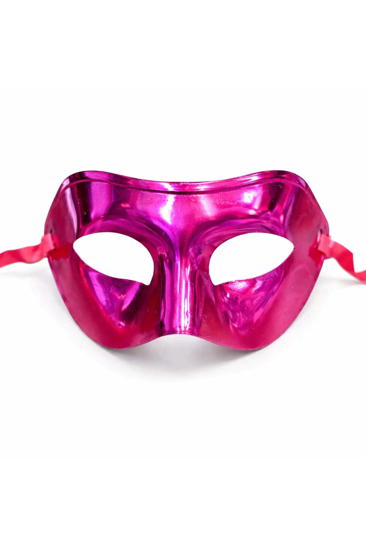 Metalize Parlak Parti Maskesi Pembe Renk 16x7 Cm Metalize Parlak Parti Maskesi Pembe Renk 16x7 Cm