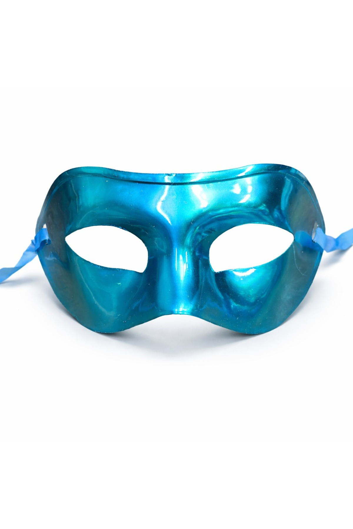 Metalize Parlak Parti Maskesi Turkuaz Mi Renk 16x7 cm