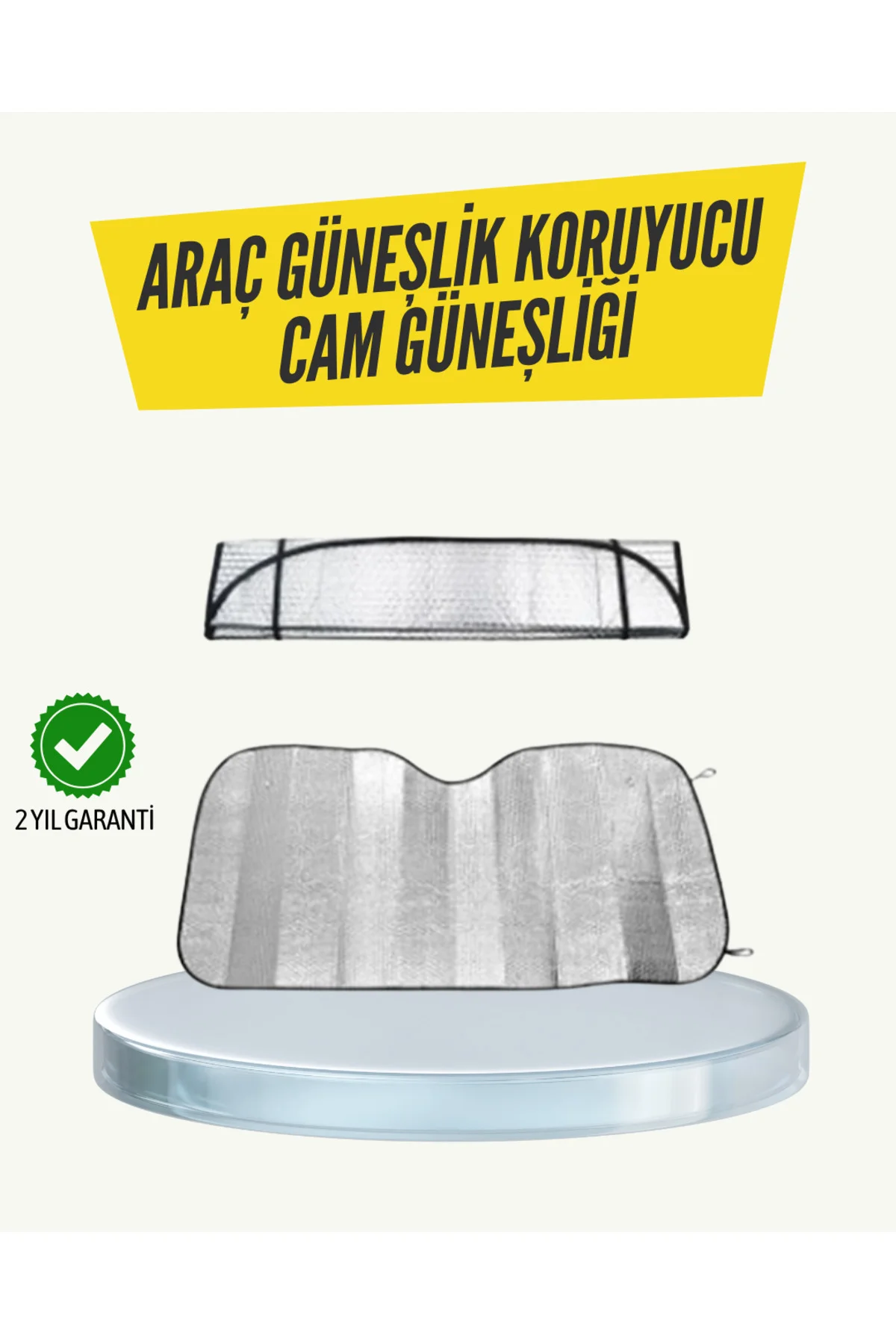 Metalize Reflektörlü Katlanabilir Araç Güneşliği – Yüksek Perform