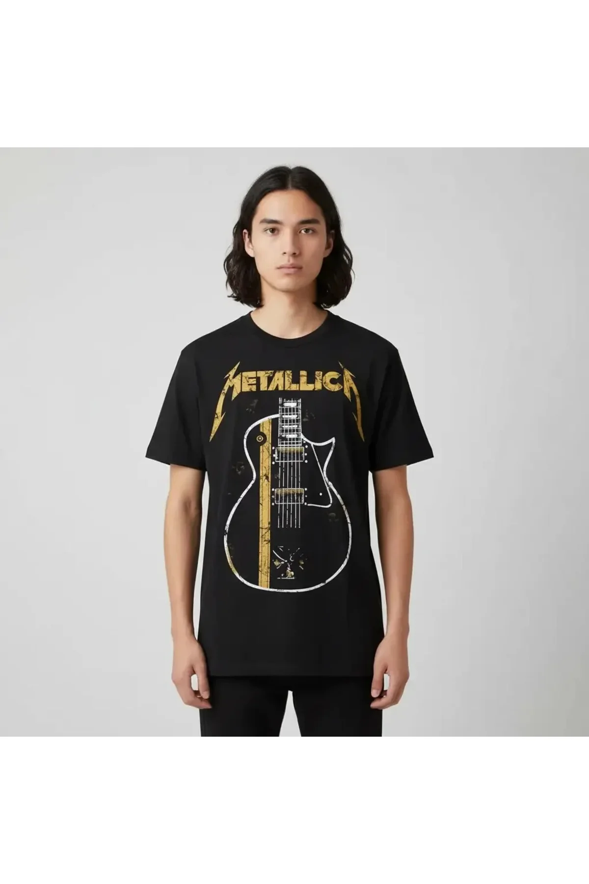 Metallica Guitar Tişört Siyah