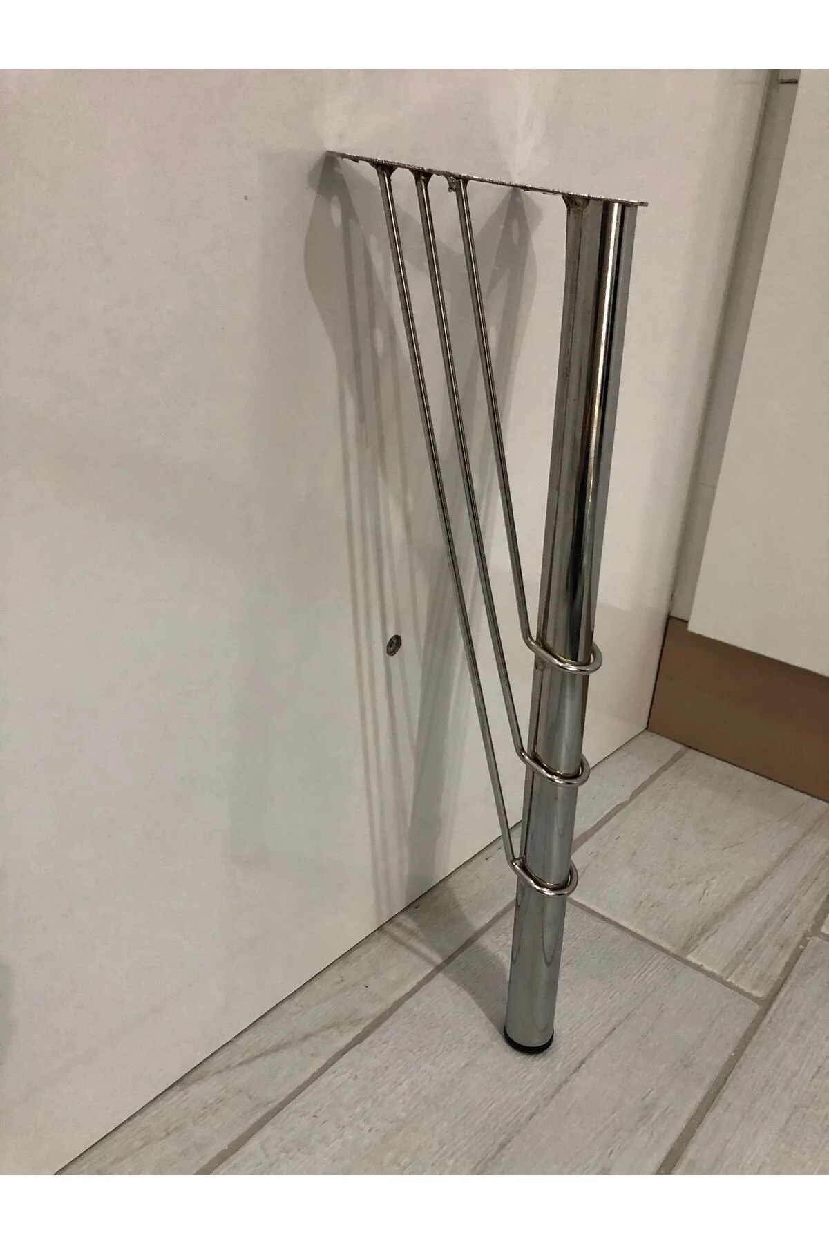 Metal,TELLİ 40X10X10 Cm Krom ,sehpa,puf ,sandalye Ayağı ( 4 Adet)