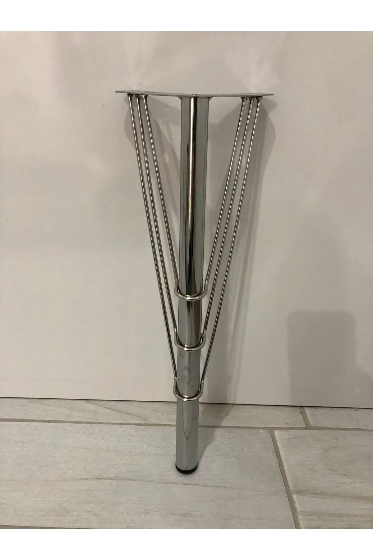 Metal,TELLİ 40X10X10 Cm Krom ,sehpa,puf ,sandalye Ayağı ( 4 Adet)