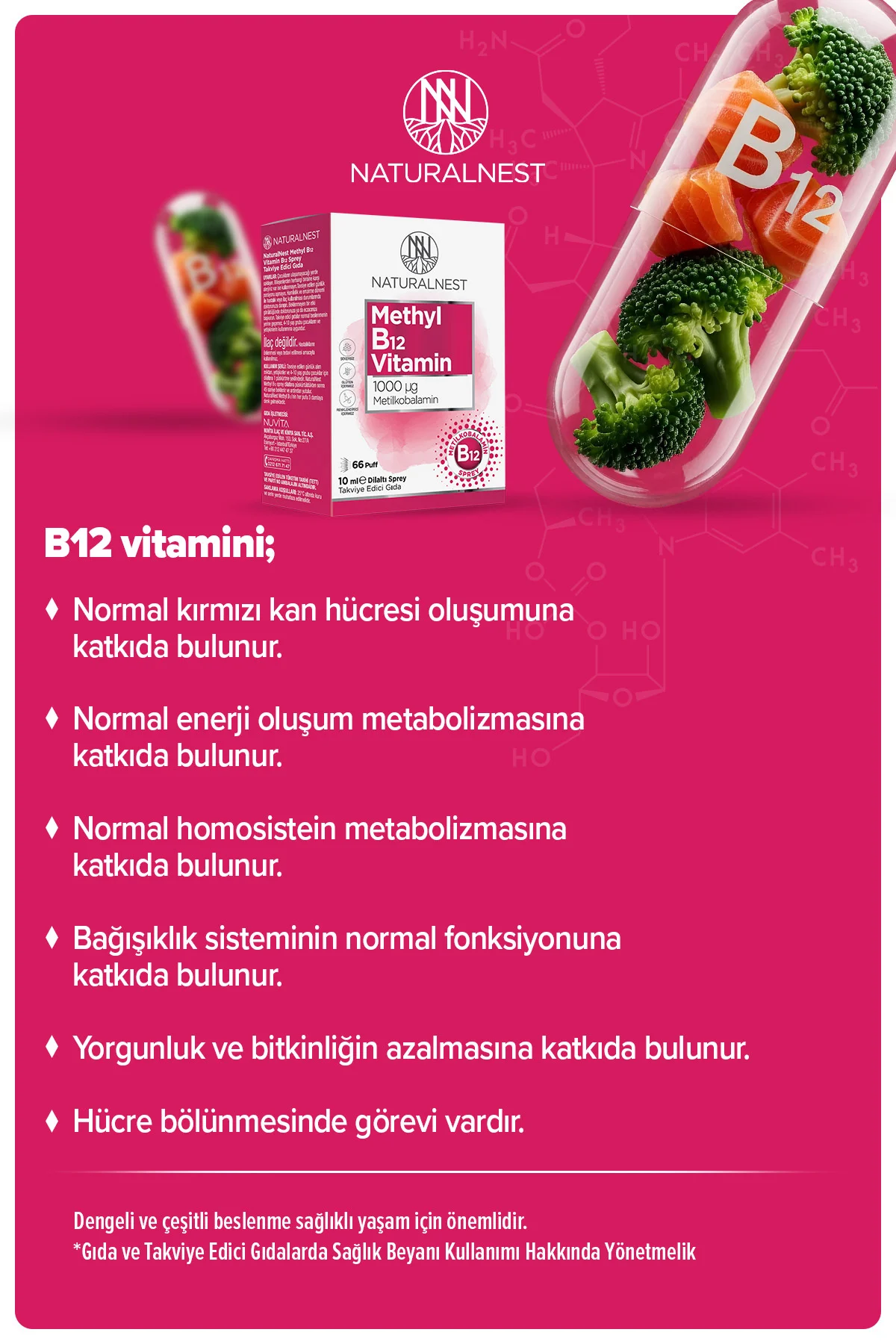 Methyl B12 1000 Mcg 10 ml Sprey