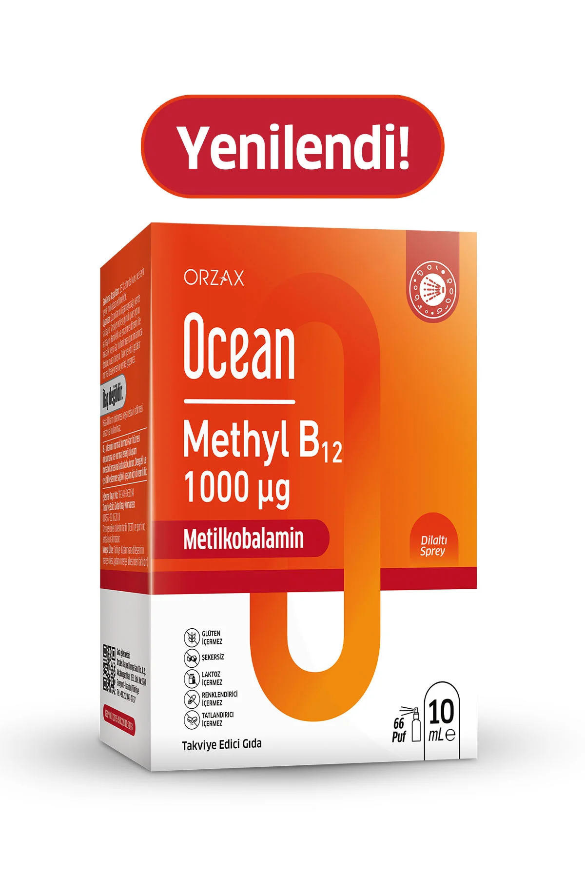 Methyl B12 Dilaltı Sprey - Vitamin B12 Takviye Edici Gıda - 1000 µg (Metilkobalamin) - 10 ml