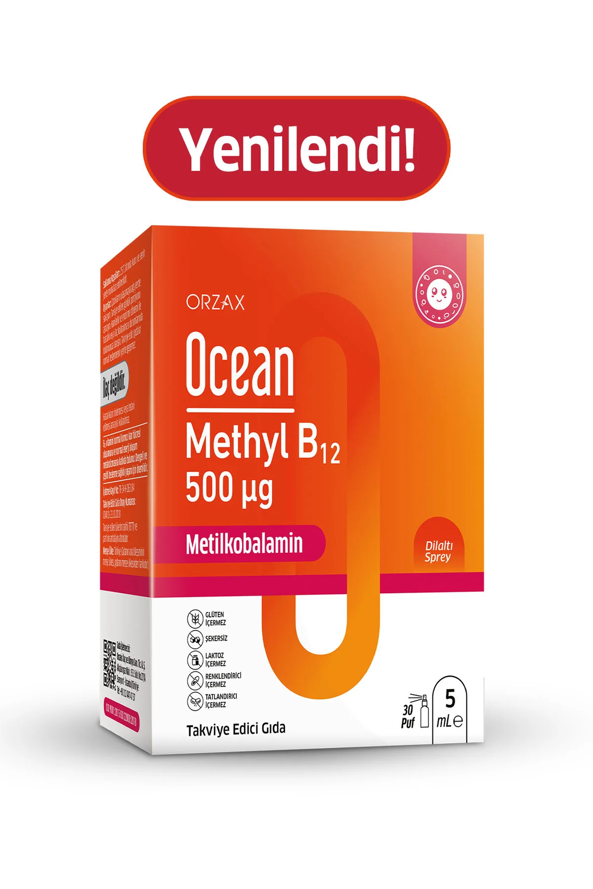Methyl B12 Dilaltı Sprey - Vitamin B12 Takviye Edici Gıda - 500 µg (Metilkobalamin) - 5 ml