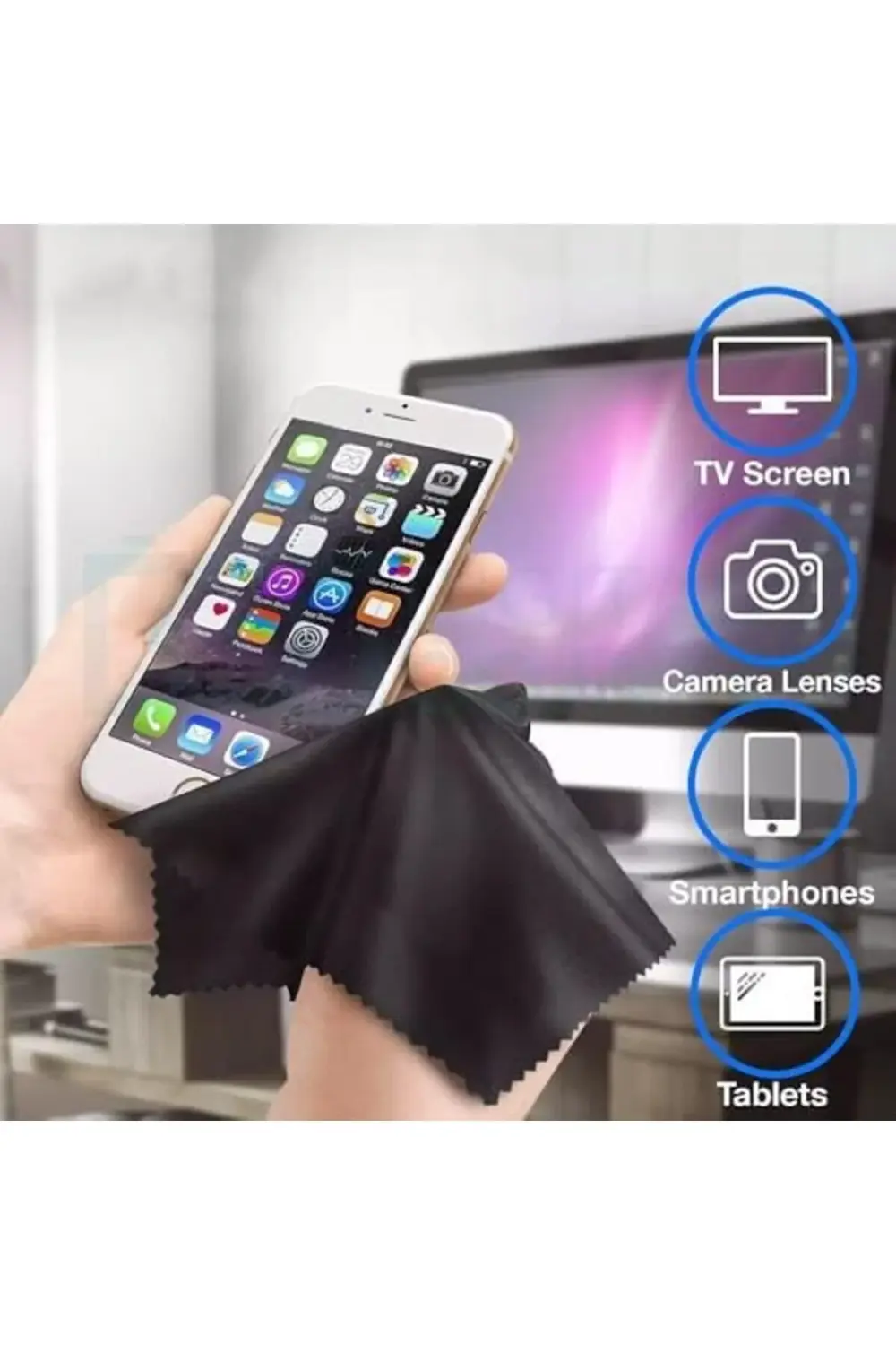 metrashop Ekran Temizleyici Seti, 125 ml Sprey ve 30x30 cm Mikrof