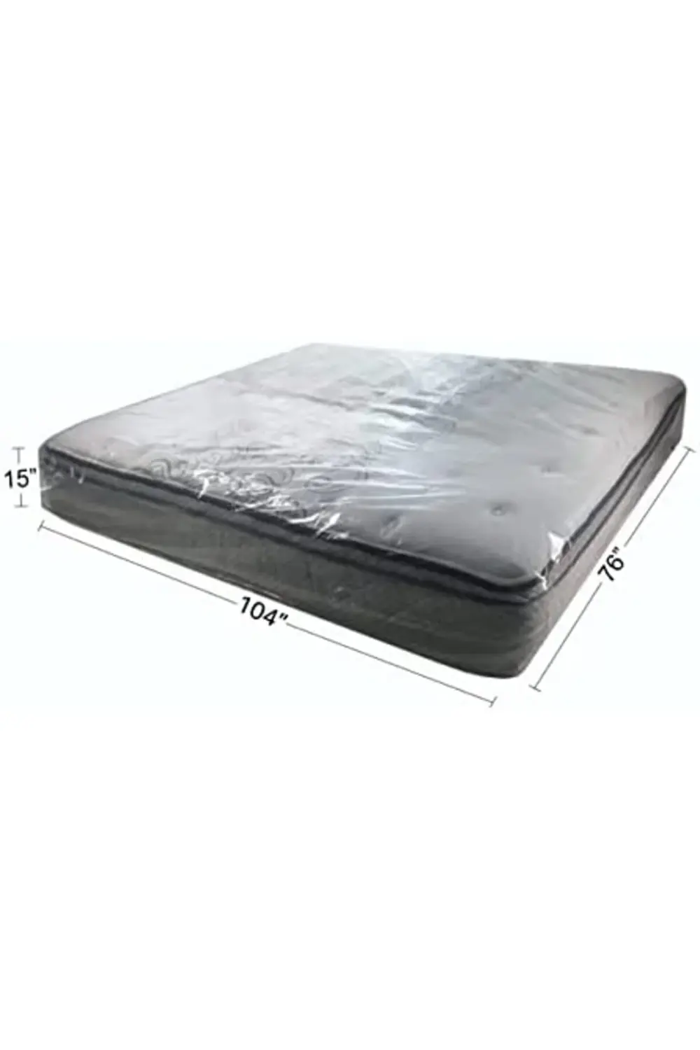 metrashop King Yatak Poli Kılıfları, 76 x 15 x 104 inç, 2'li Pake