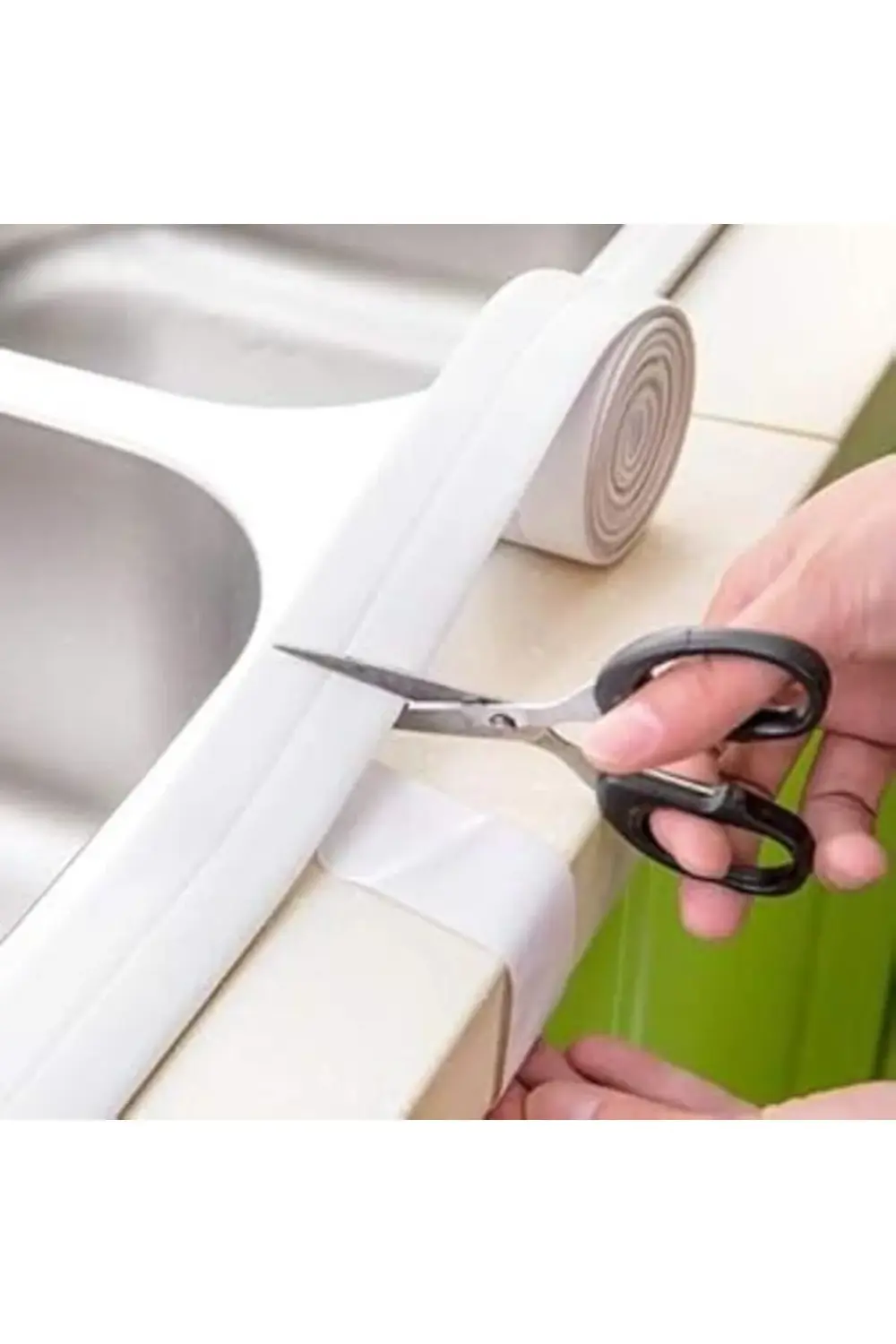 Metre 38 mm Su Sızdırmaz Bant Nem Küf Önleyici Lavabo Evye Küvet