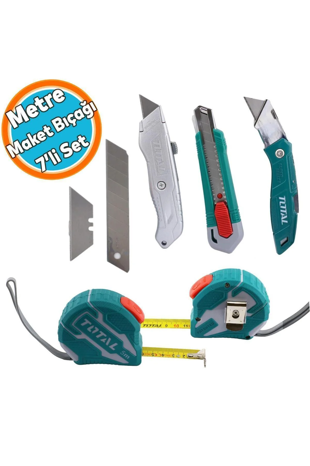Metre Ve Maket Bıçağı Seti Şerit Metre Halı Kesme Maket Bıçağı Ye