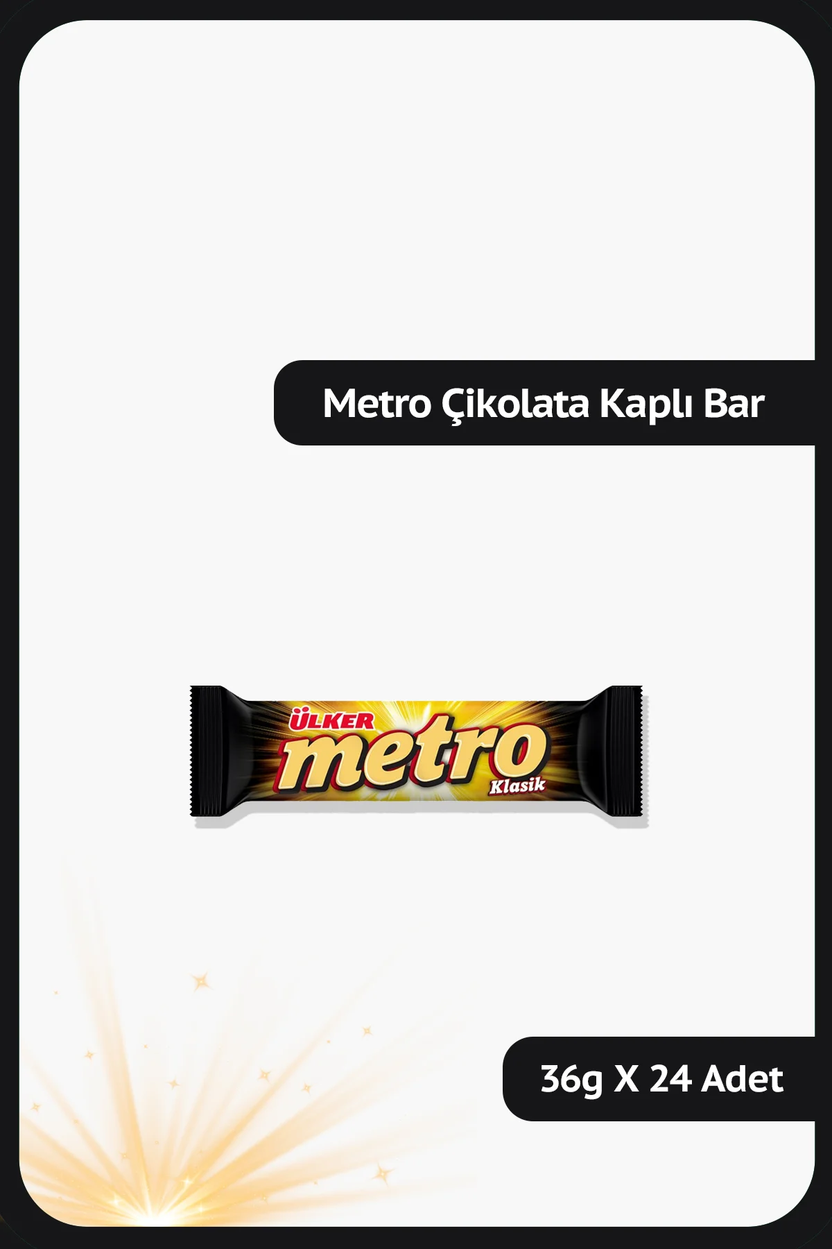 METRO Sütlü Çikolata Kaplamalı Karamel ve Nugalı Bar - 36 gram - 