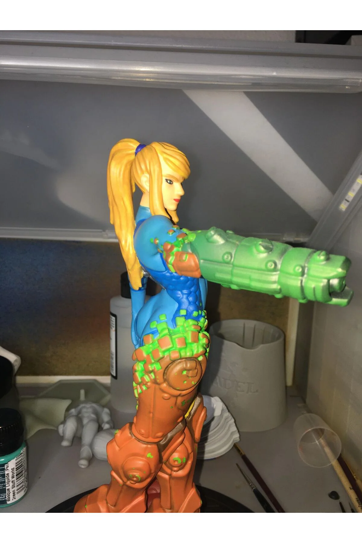 Metroid Samus Aran Figür Samusu Aran Obje Büyük Boy 25CM