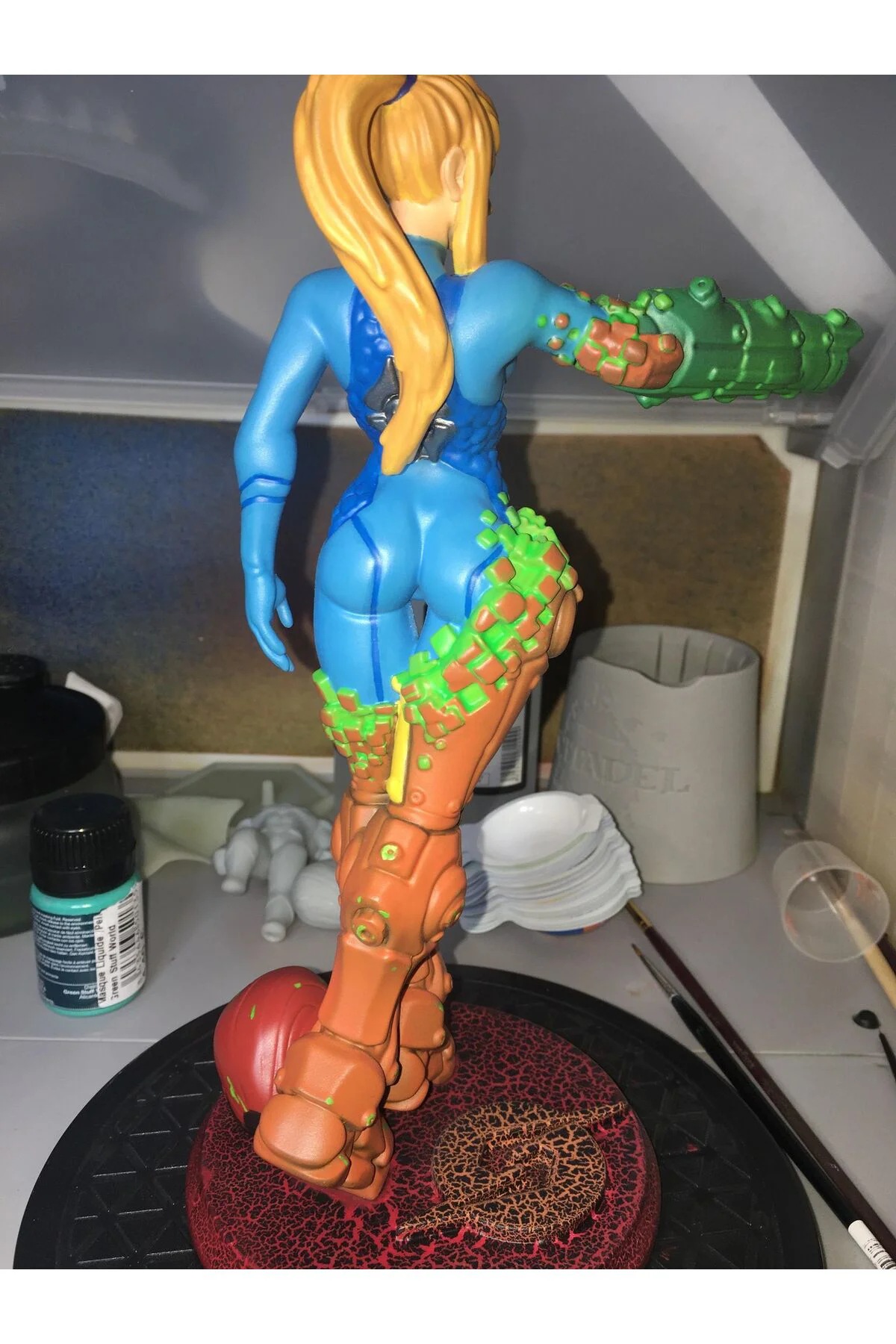 Metroid Samus Aran Figür Samusu Aran Obje Büyük Boy 25CM