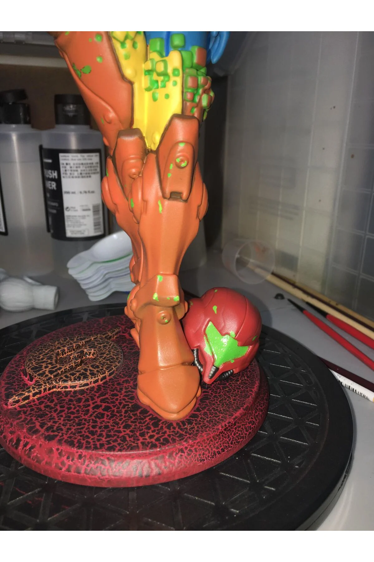 Metroid Samus Aran Figür Samusu Aran Obje Büyük Boy 25CM