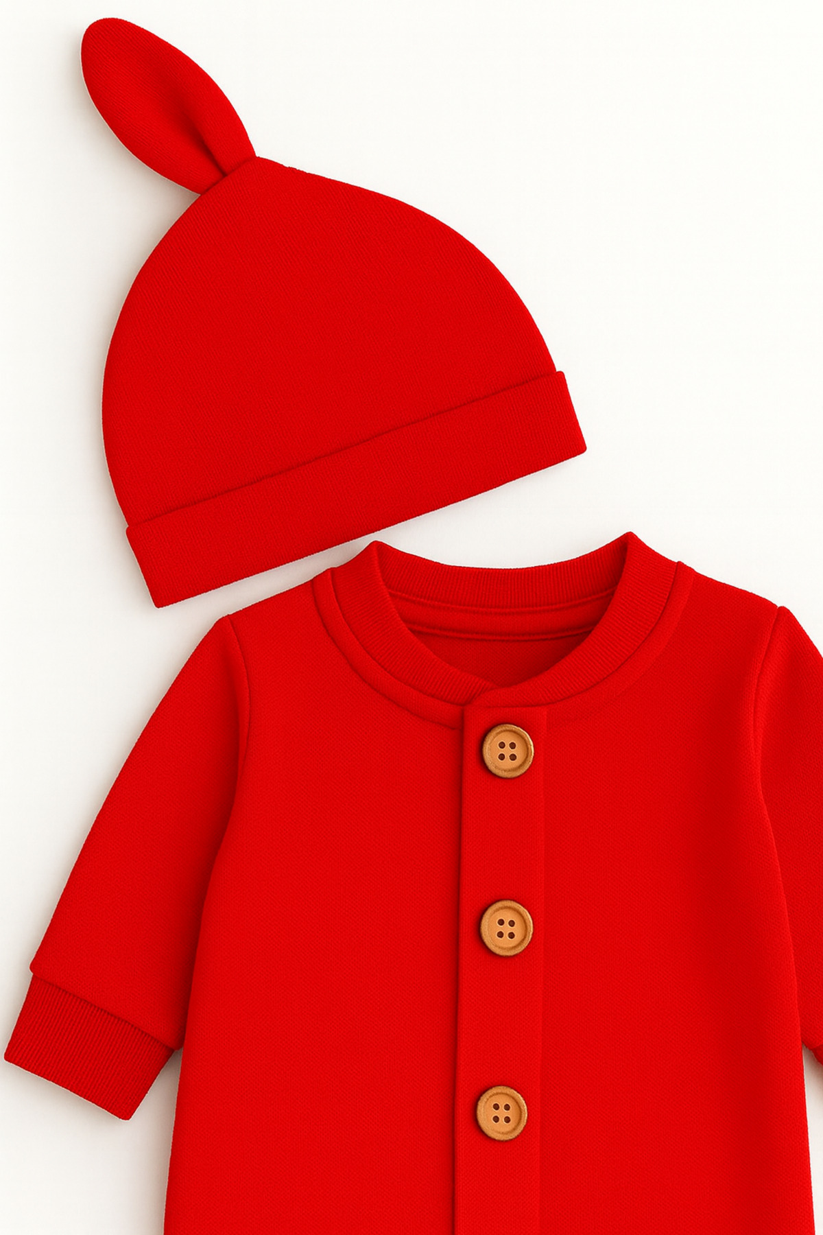 Oz Baby Mevsimlik %100 Pamuk Bereli Bebek Tulum Takım - Yeni Sezon Unisex