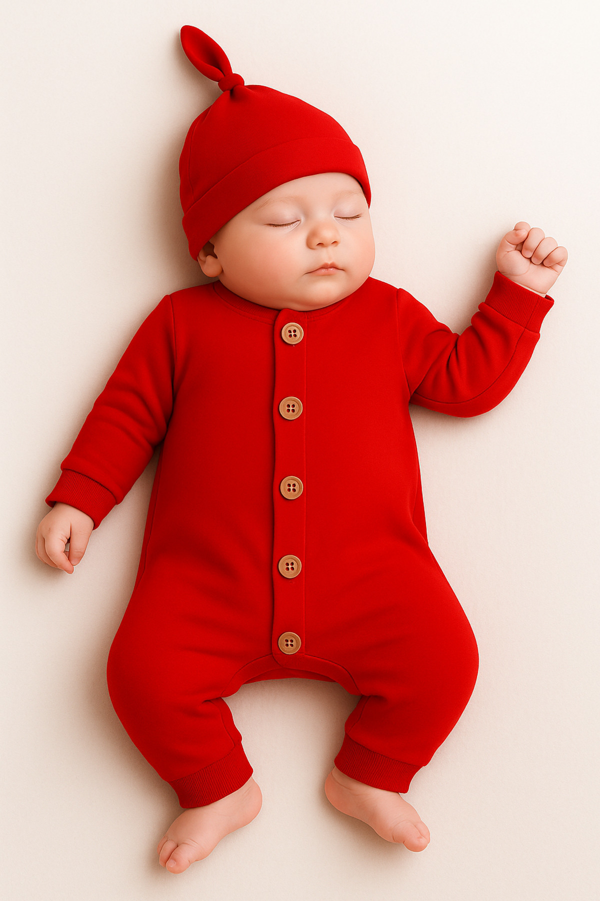 Oz Baby Mevsimlik %100 Pamuk Bereli Bebek Tulum Takım - Yeni Sezon Unisex