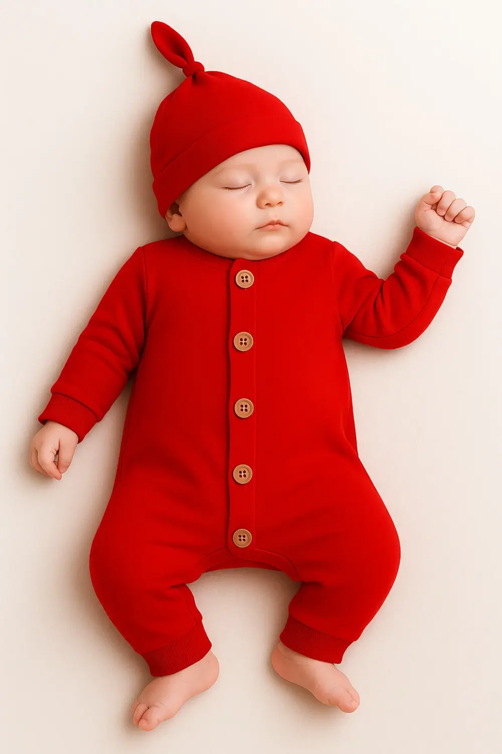 Mevsimlik %100 Pamuk Bereli Bebek Tulum Takım - Yeni Sezon Unisex