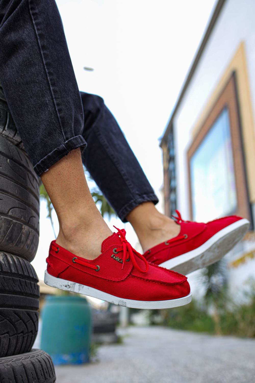 Mevsimlik Keten Ayakkabı 008 Kırmızı