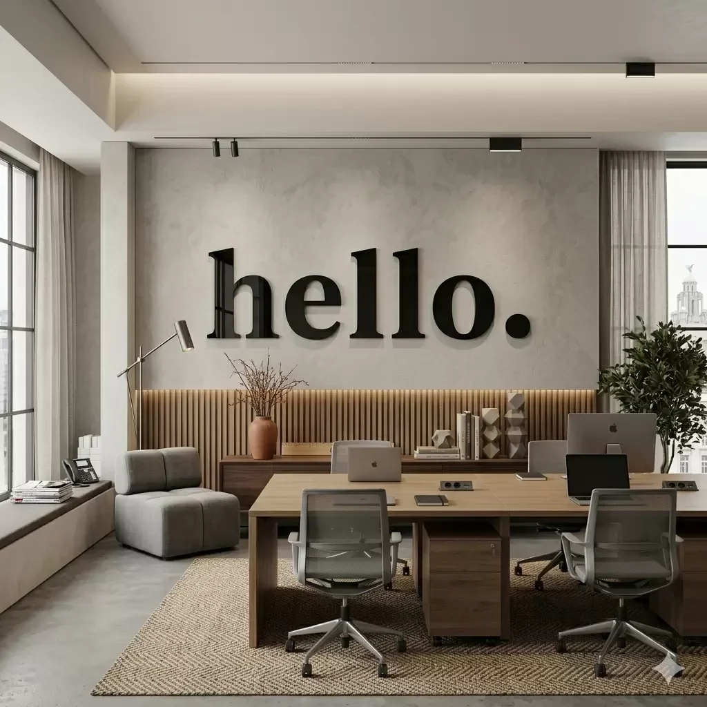 Mey İthalat® 100x35 cm Dev Boy "hello." Yazılı Kırılmaz Pleksi Ay