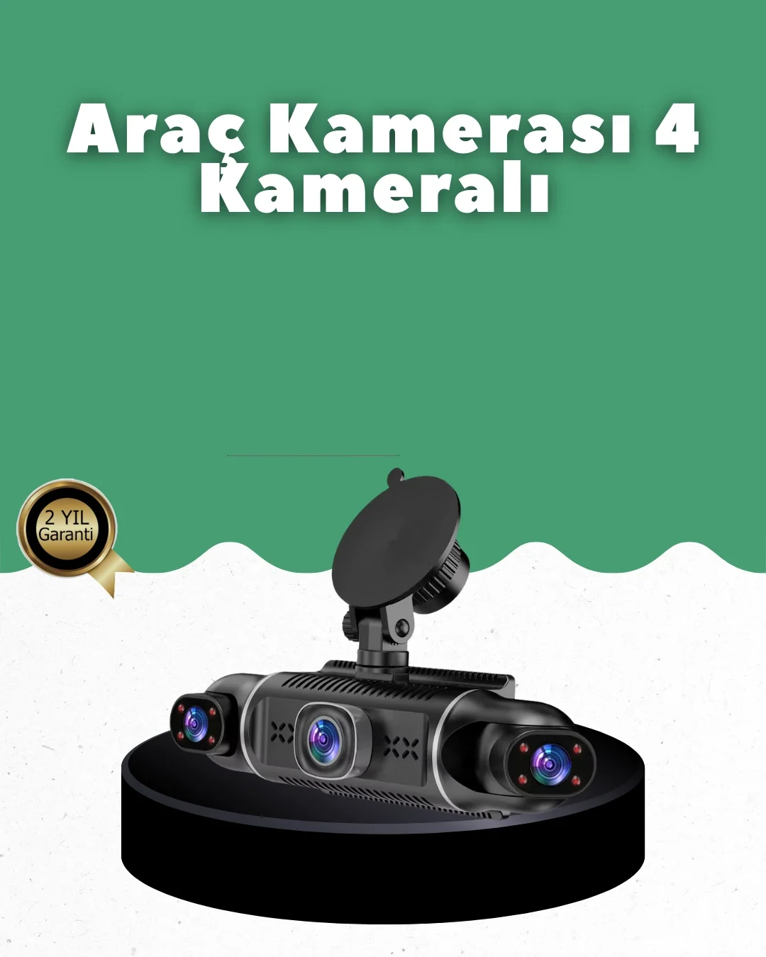 Mey İthalat® 1080P 4 Kanallı Araç Kamerası GPS + WiFi + G Sensör 