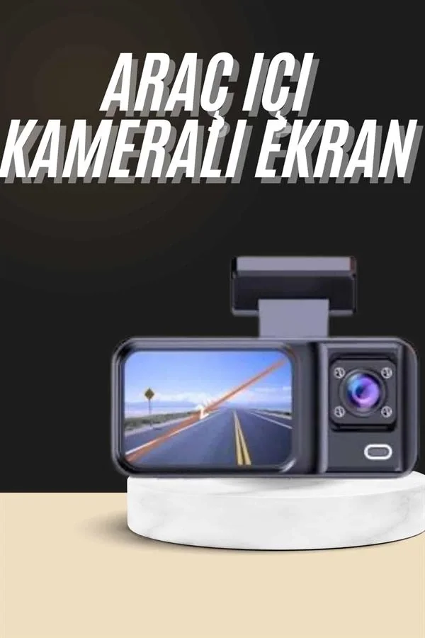 Mey İthalat® 1080p Sürüş Kaydedici 2 İnç Araç Araba Ön İç Arka DV
