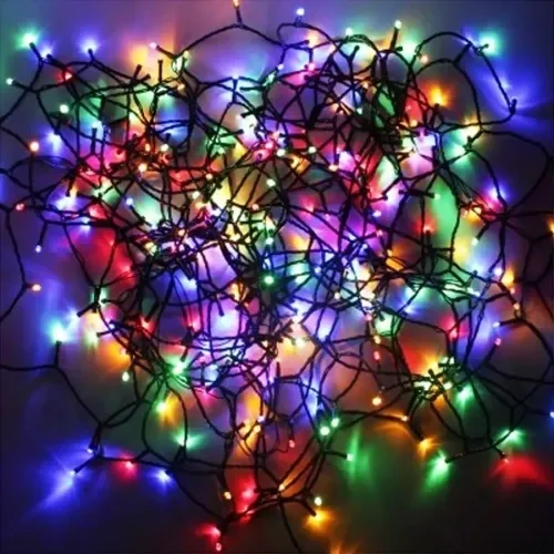Mey İthalat® 10m 100 LED Damla Uçlu RGB Işık Siyah Kablo