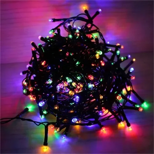 Mey İthalat® 10m 100 LED Damla Uçlu RGB Işık Siyah Kablo