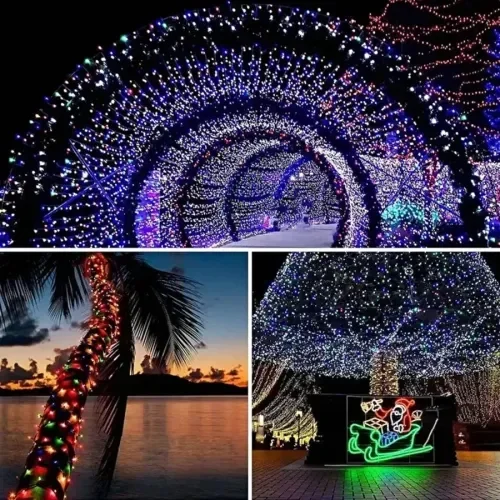 Mey İthalat® 11m 100 LED Solar RGB Işık