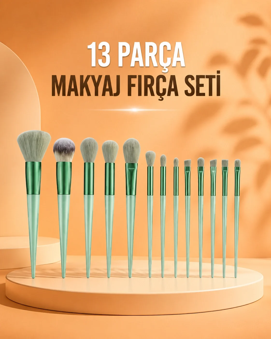 Mey İthalat® 13 Parça Makyaj Fırça Seti Far Fırçası Allık Fırçası