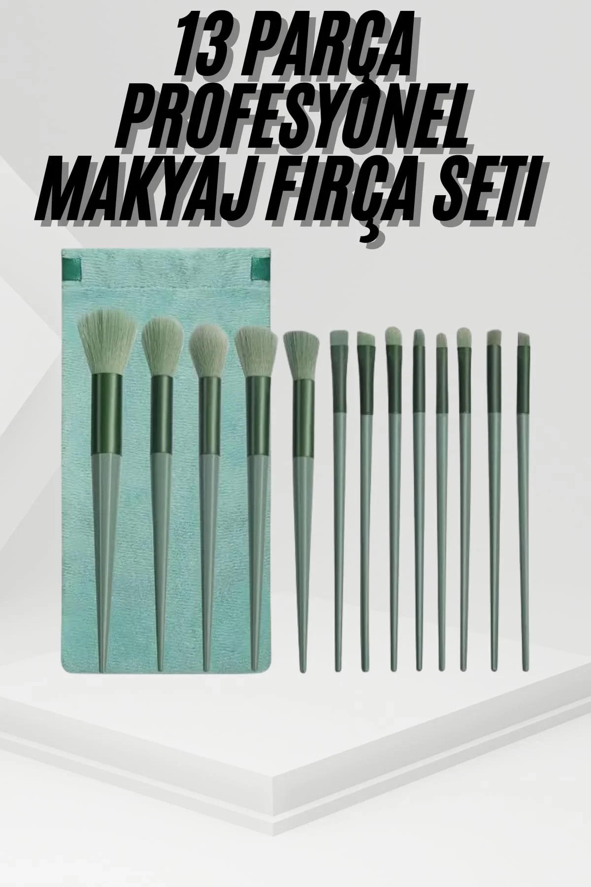 Mey İthalat® 13 Parça Taşınabilir Kılıflı Profesyonel Makyaj Fırç