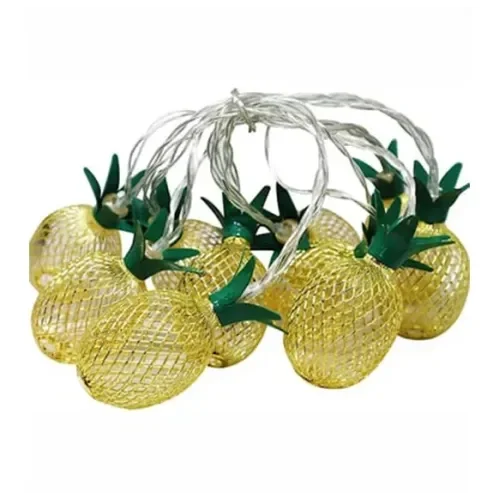 Mey İthalat® 2 Metre 10 LED Pilli 2 Kademeli Ananas Led Işık