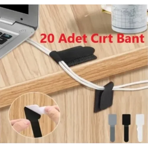 Mey İthalat® 20 Adet Kendinden Yapışkanlı Cırt Cırtlı Bant
