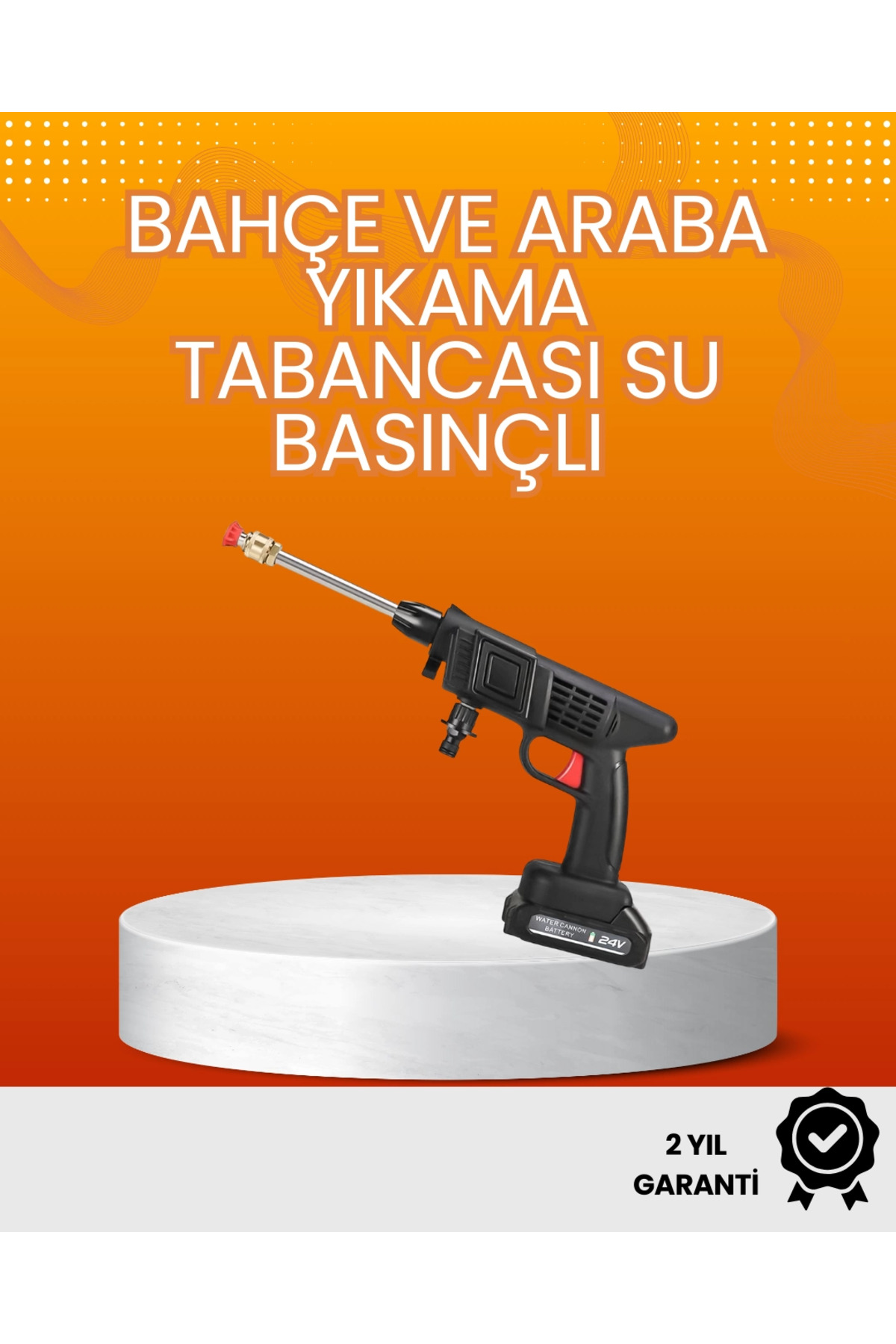 Mey İthalat® 2025 Model 48V Şarjlı Basınçlı Yıkama Tabancası Orij