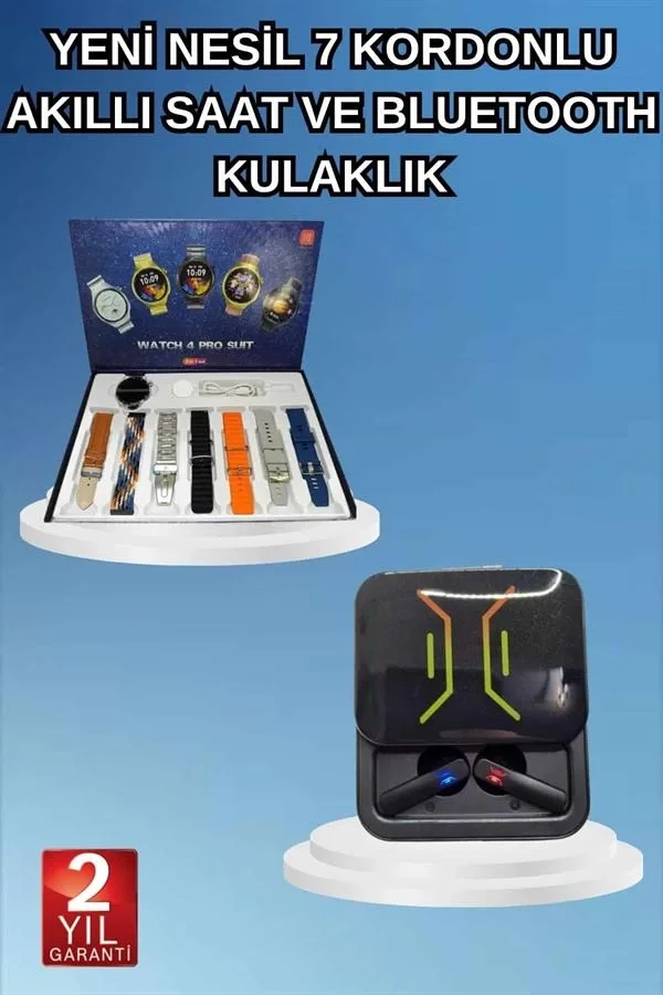 Mey İthalat® 2025 Model Kablosuz Kulaklık ve Yeni Nesil Akıllı Sa