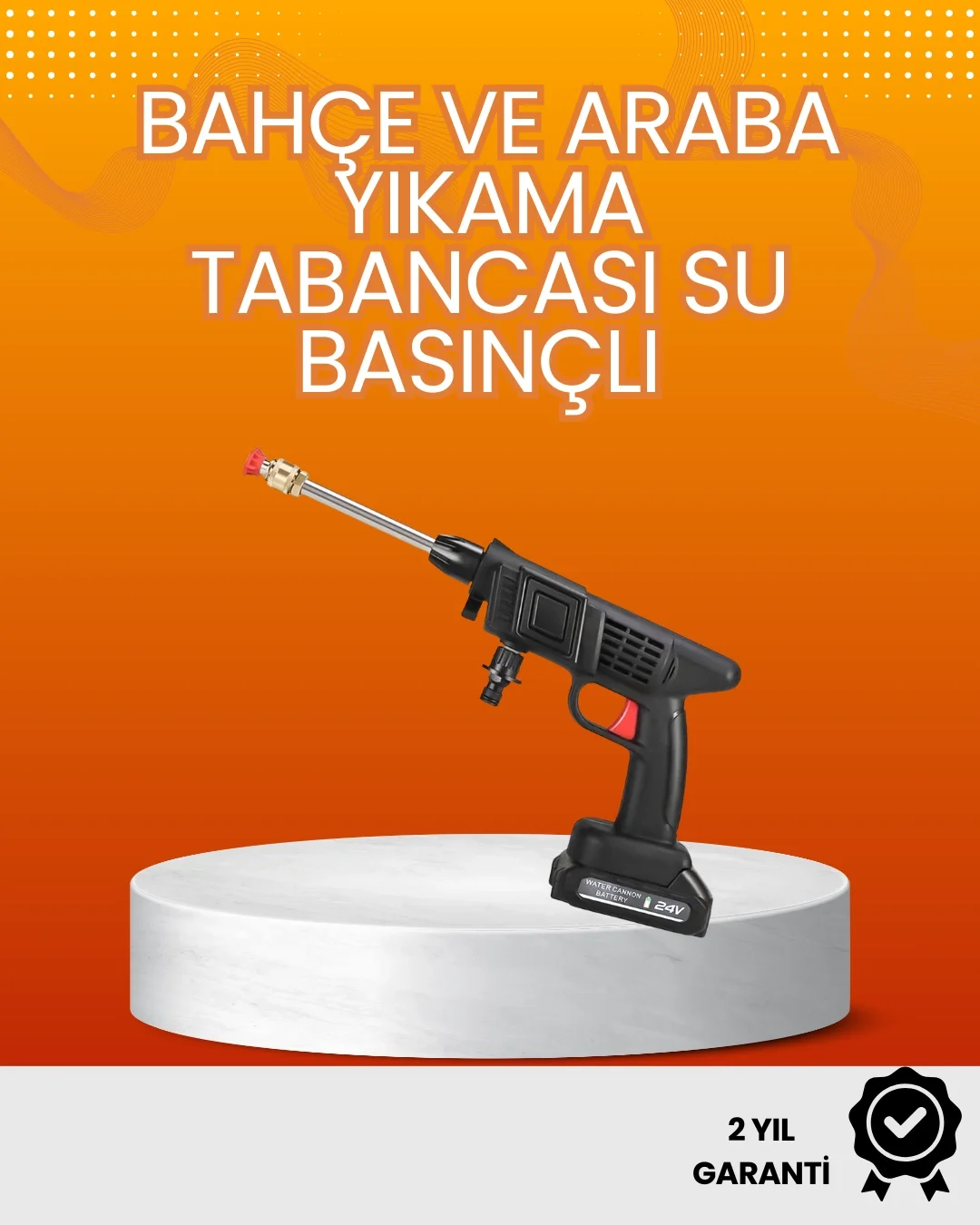 Mey İthalat® 2025 Model 48V Şarjlı Basınçlı Yıkama Tabancası Orij