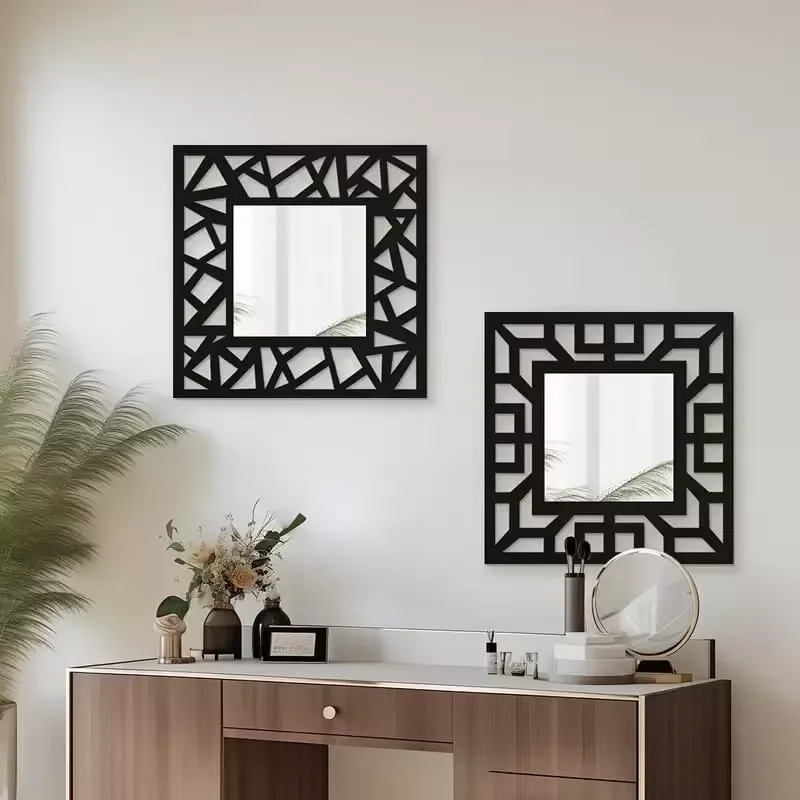 Mey İthalat® 2'li Set Kırılmaz Pleksi Dekoratif Duvar Aynası - 22 Mey İthalat® 2'li Set Kırılmaz Pleksi Dekoratif Duvar Aynası - 22