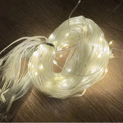 Mey İthalat® 2x2 Perde 192 LED Sarı Işık - 8 Fonksiyonlu