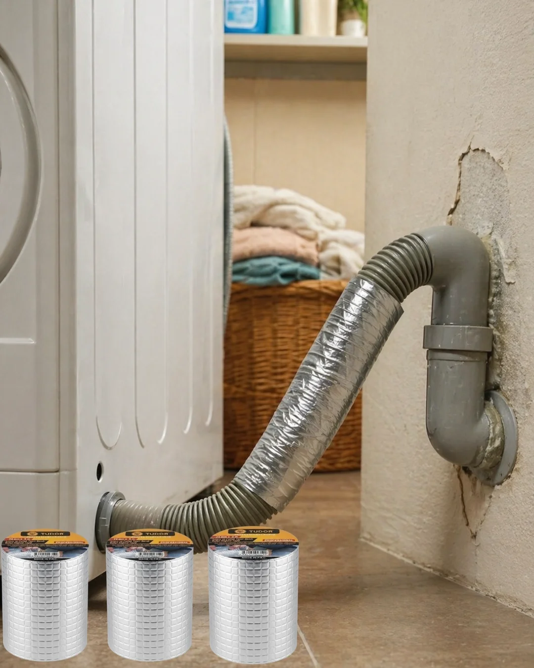 Mey İthalat® 3 Lü Set Güçlü Yapışkanlı Su Yalıtım Bandı 72 MM 2 M