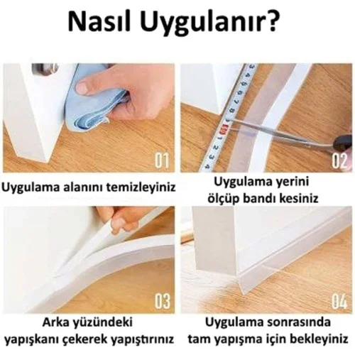 Mey İthalat® 3 Metre Kapı Pencere Rüzgar İzolasyon Bandı