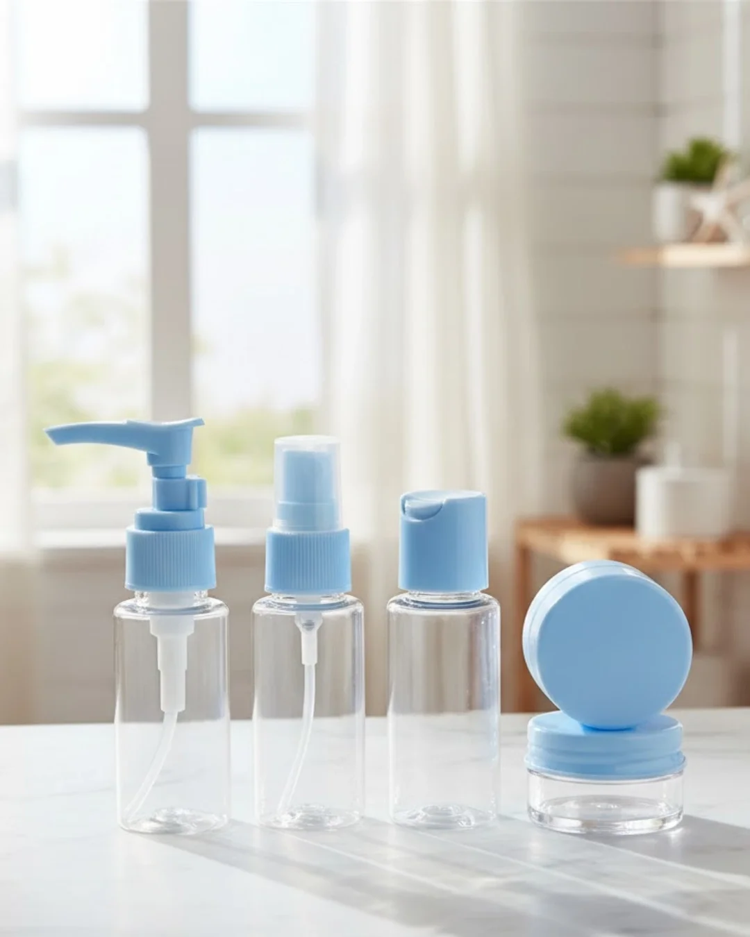Mey İthalat® 30 ml 5’li Seyahat Boy Kozmetik Organizer Seti