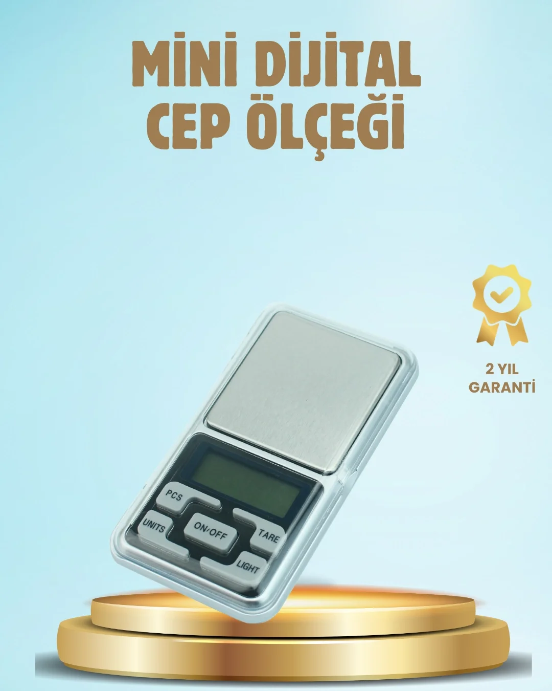Mey İthalat® 300 Gr Hassas Cep Terazisi Mavi Işıklı LCD Ekranlı
