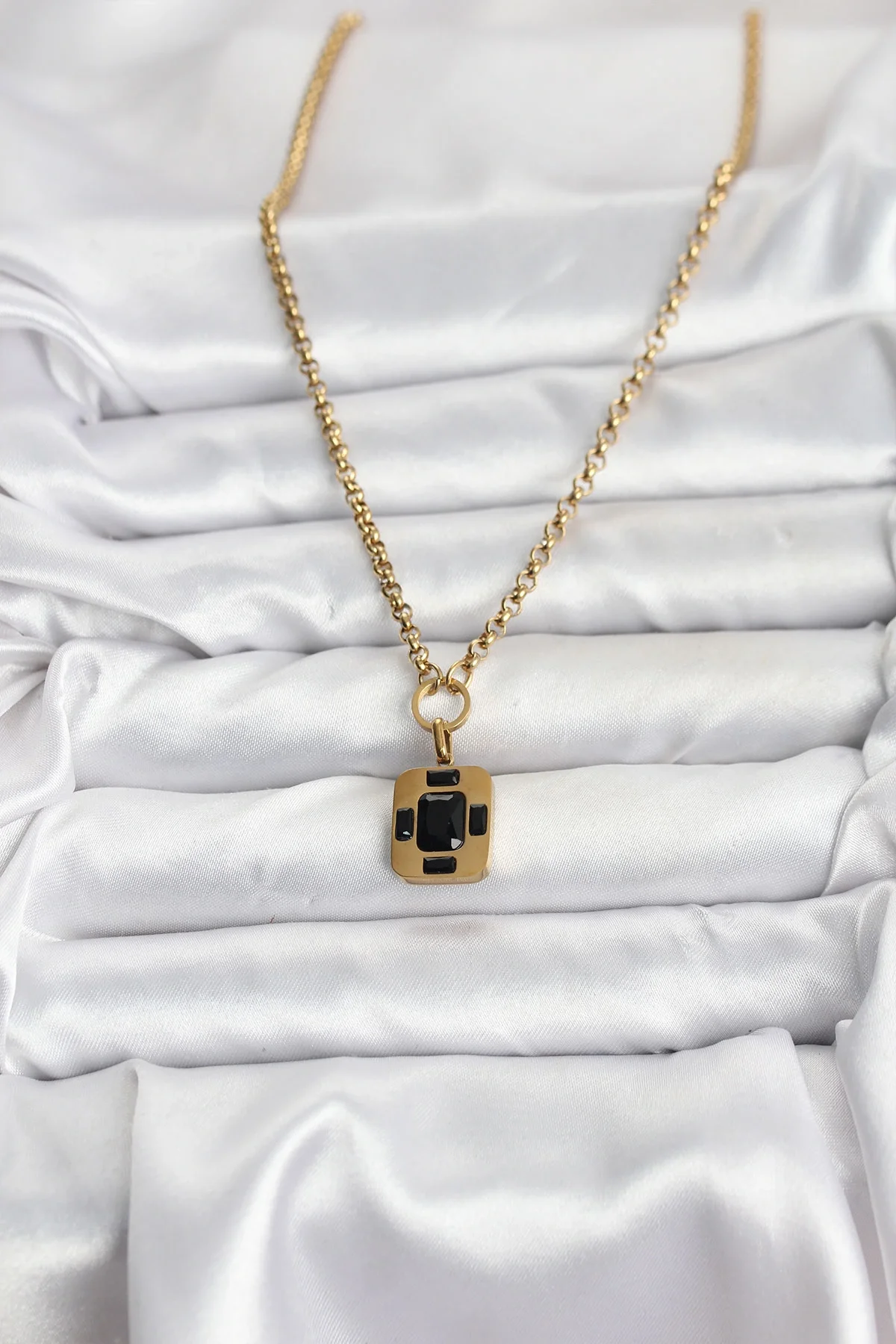 Mey İthalat® 316L Çelik Zincir Gold Renk Vintage Model Kadın Koly