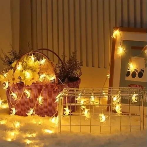 Mey İthalat® 3m 20 LED Ay Figürlü Gün Işığı Lamba