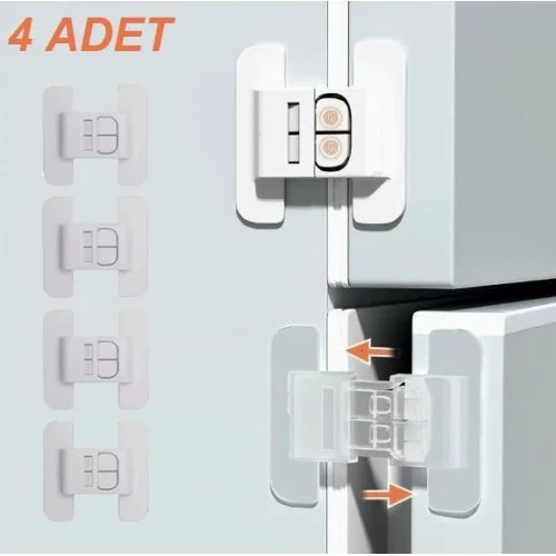 Mey İthalat® 4 Adet Buzdolabı, Çekmece ve Dolap Kapağı Çocuk Kili