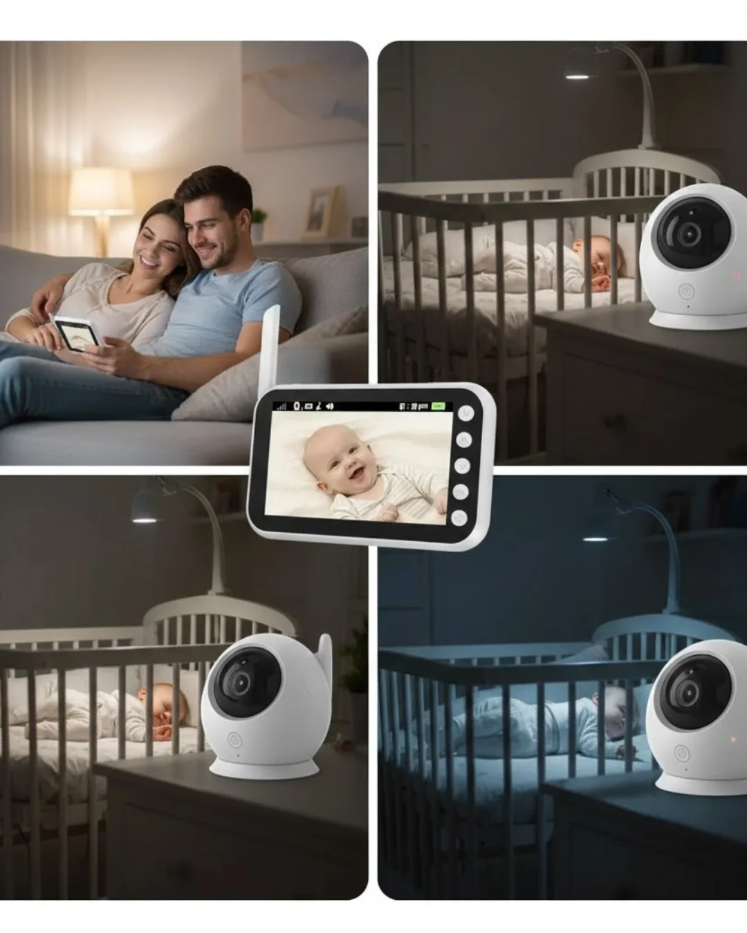 Mey İthalat® 4.5 İnç Ekranlı Gece Görüşlü Bebek Kamerası ve Monit