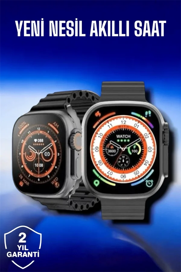 Mey İthalat® 45 MM Gri Kasa Ultra Akıllı Saat Sesli Görüşme, Sağl
